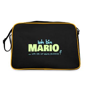 Gift for Mario - Retro Bag - black/gold - Back