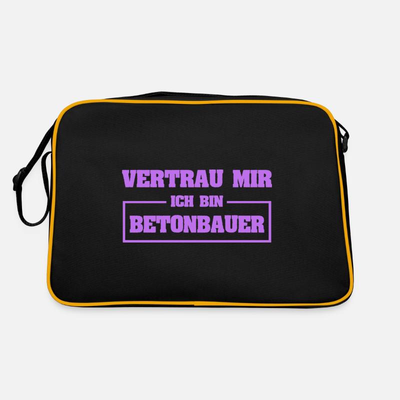 Funny concrete worker Retro Bag