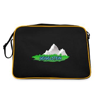Geigelstein - Retro Tasche - Schwarz/Gold - Hinten
