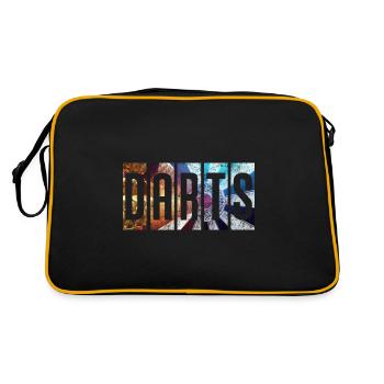 Darts Dart Dart Dartboard Gift - Retro Bag - black/gold - Back