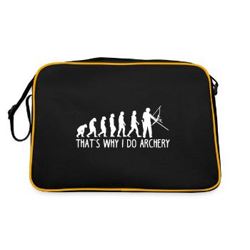 Bogenschießen Evolution - Retro Tasche - Schwarz/Gold - Hinten