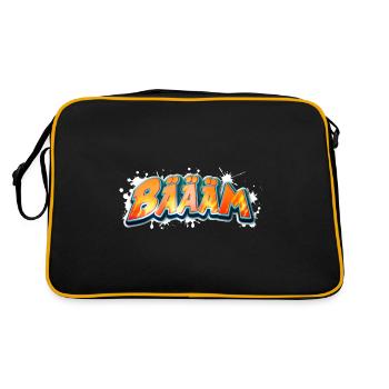 BÄÄÄM bäääm bääm - Retro Tasche - Schwarz/Gold - Hinten