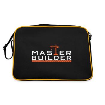 Master Builder I Builder Gifts - Retro Bag - black/gold - Back