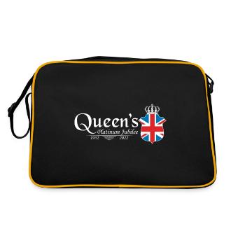 British Queen Monarchy Platinum Jubilee 70th yr - Retro Bag - black/gold - Back