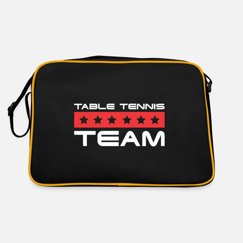 Équipe de tennis de table - Sac Retro - noir/or