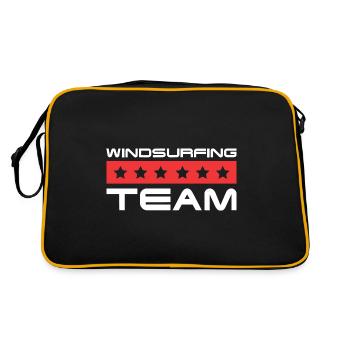 Windsurfing Crew - Retro Tasche - Schwarz/Gold - Hinten