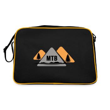 MTB Fahrrad Fahrradkette Mountainbike BIKETRAIL - Retro Tasche - Schwarz/Gold - Hinten