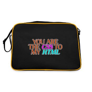 You Are The CSS To My HTML 2 - Retro Bag - black/gold - Back