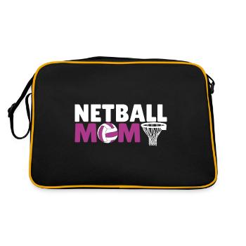 Cadeau de joueur de netball Love Netball - Sac Retro - noir/or - Dos