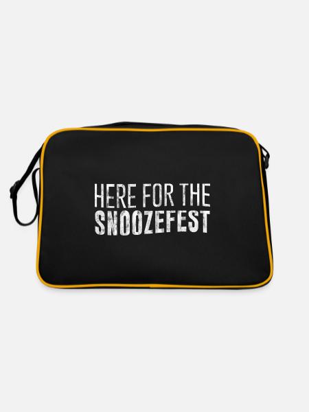 Here For The Snoozefest 3 - Retro Bag - black/gold - Back