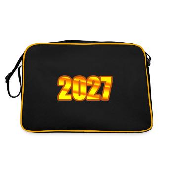 Année 2027 - Sac Retro - noir/or - Dos