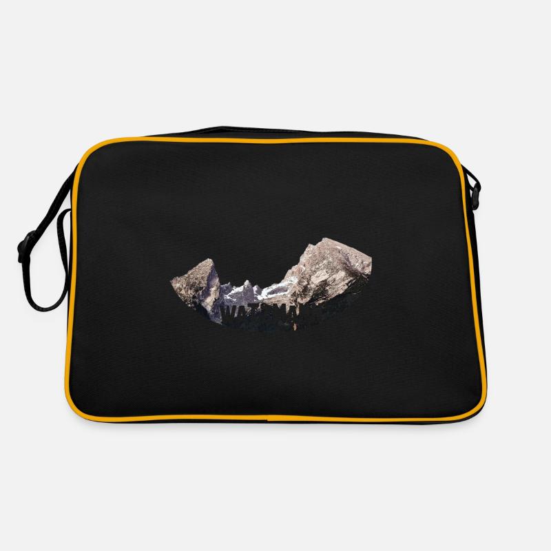 Watzmann mit Schrift Retro Tasche