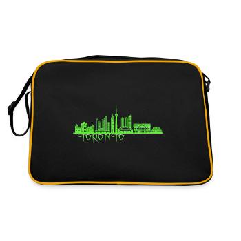 Toronto Canada - Retro Bag - black/gold - Back