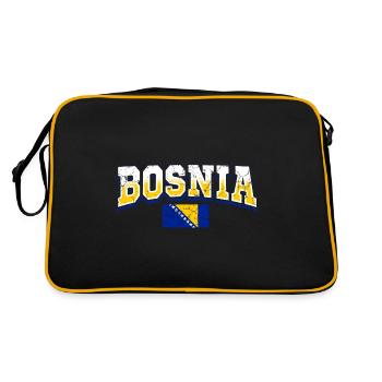 Bosnia Fan - Retro Bag - black/gold - Back