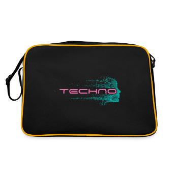 Techno Musique DJ Festival edm party - Sac Retro - noir/or - Dos