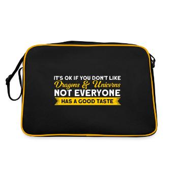Dragon Dragon Unicorn Unicorn Lovers - Retro Bag - black/gold - Back
