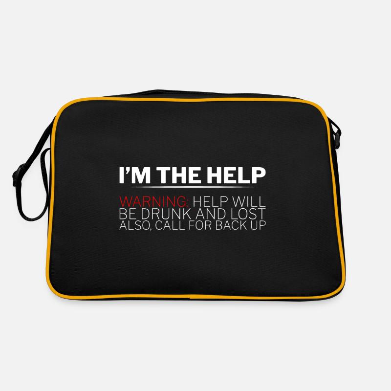 I'm The Help, Warning, Help Will Be Drunk 2 Retro Bag