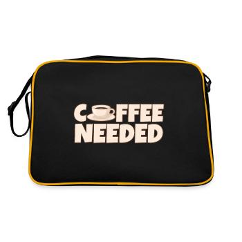 Coffee Needed 4 - Retro Tasche - Schwarz/Gold - Hinten