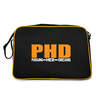 Phd Pursuing Her Dreams 9 - Retro Bag - black/gold - Back