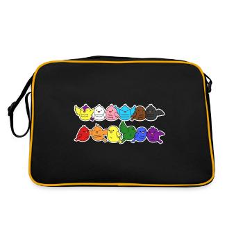 Pride Progress Flag Bird for Equality - Sac Retro - noir/or - Dos