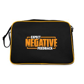 Expect Negative Feedback 3 - Retro Tasche - Schwarz/Gold - Hinten