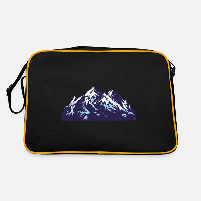 Mountain Summit Rocks Mountains Mountain Climbers Retro Bag