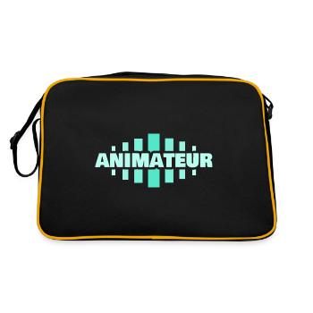 Beruf Animateur - Retro Tasche - Schwarz/Gold - Hinten