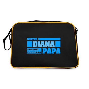 First name Diana - Retro Bag - black/gold - Back
