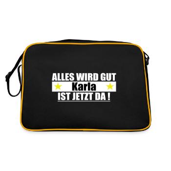 Karla Nom Prénom Anniversaire - Sac Retro - noir/or - Dos