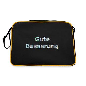 Gute Besserung - German for recovery - Retro Bag - black/gold - Back