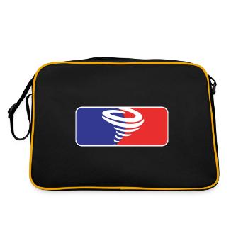Tornado Sturm jagt Liga Sturm Jäger Geschenk - Retro Tasche - Schwarz/Gold - Hinten