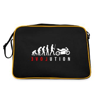L’évolution de l’humanité est la moto - Sac Retro - noir/or - Dos