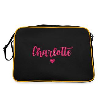 Charlotte Coeur Rose - Sac Retro - noir/or - Dos