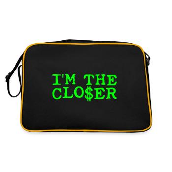 I'm The Closer - Retro Tasche - Schwarz/Gold - Hinten