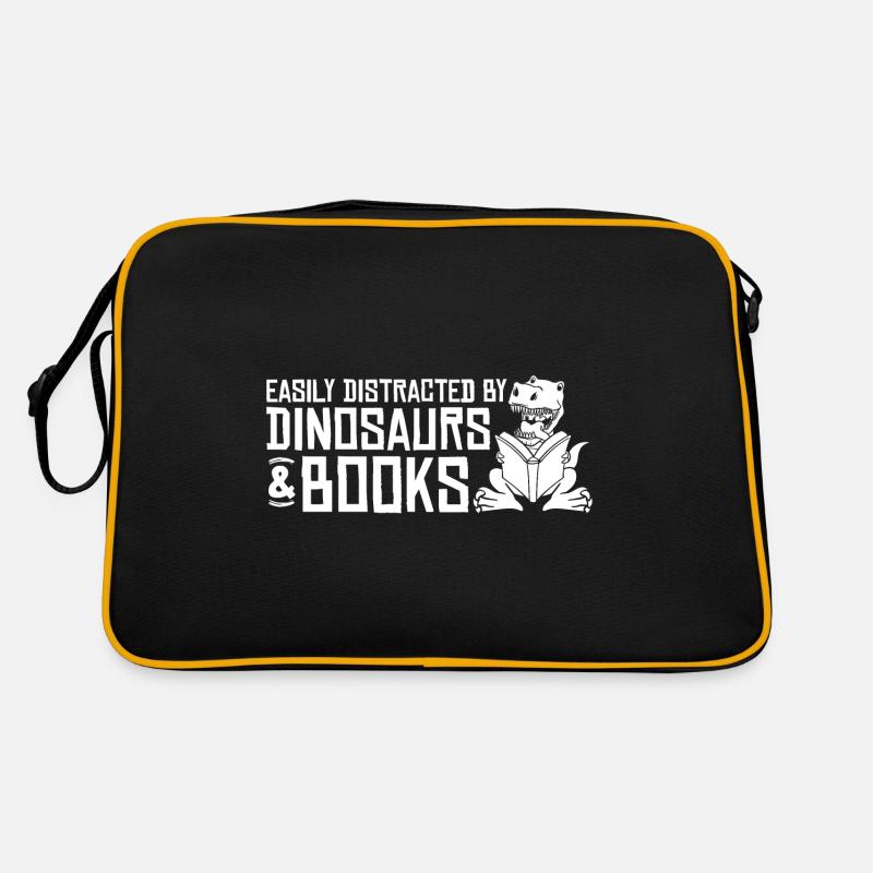 Dinosaurier Buch Lesen Dino Lesen Lustige Leser Retro Tasche