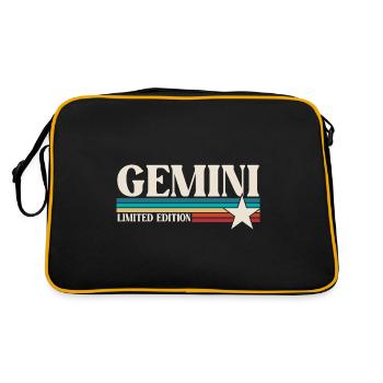 Signe du zodiaque Gémeaux - Sac Retro - noir/or - Dos