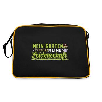 Kleingarten anfänger Mein Garten meine - Retro Tasche - Schwarz/Gold - Hinten
