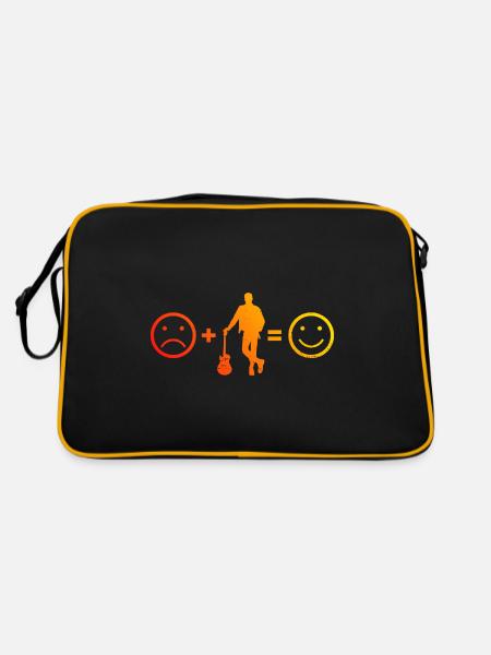 Guitare acoustique guitare électrique guitare électronique gu - Sac Retro - noir/or - Dos