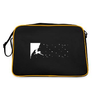 Sterne - Klettern - (4) - Retro Tasche - Schwarz/Gold - Hinten