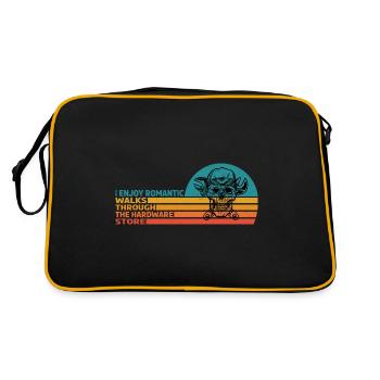 I Enjoy Romantic Walks Through Hardware Store 32 - Retro Bag - black/gold - Back