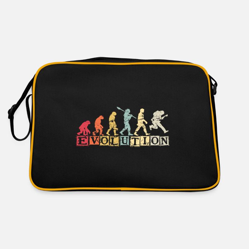 Human Evolution Guitar Band Retro Vintage Sac Retro
