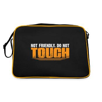 Not Friendly, Do Not Touch 24 - Retro Tasche - Schwarz/Gold - Hinten