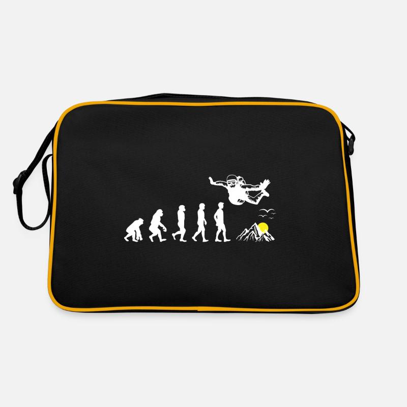 Parachute Parachute Parachute Parachutisme Évolution - Sac Retro - noir/or