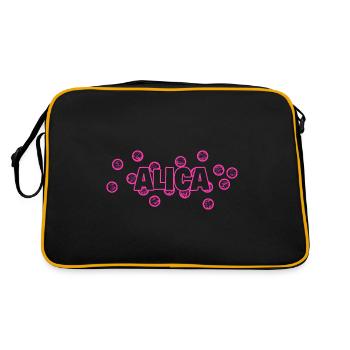 Prénom Alica - Sac Retro - noir/or - Dos
