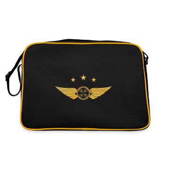 Drone Pilot - Drone Pilot Emblem Badge - Retro Bag - black/gold - Back
