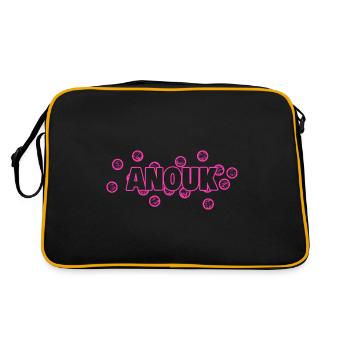 First name Anouk - Retro Bag - black/gold - Back