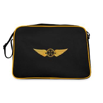 Drone Pilot Badge Quadcopter - Retro Bag - black/gold - Back