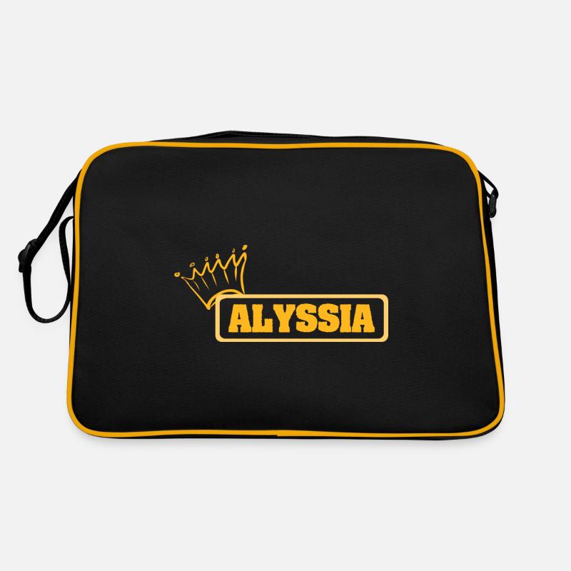 Gift idea for Alyssia Surname First name Retro Bag