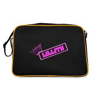 Lillith als Krone - Retro Tasche - Schwarz/Gold - Hinten