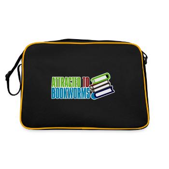 Attracted To Bookworms 2 - Retro Bag - black/gold - Back